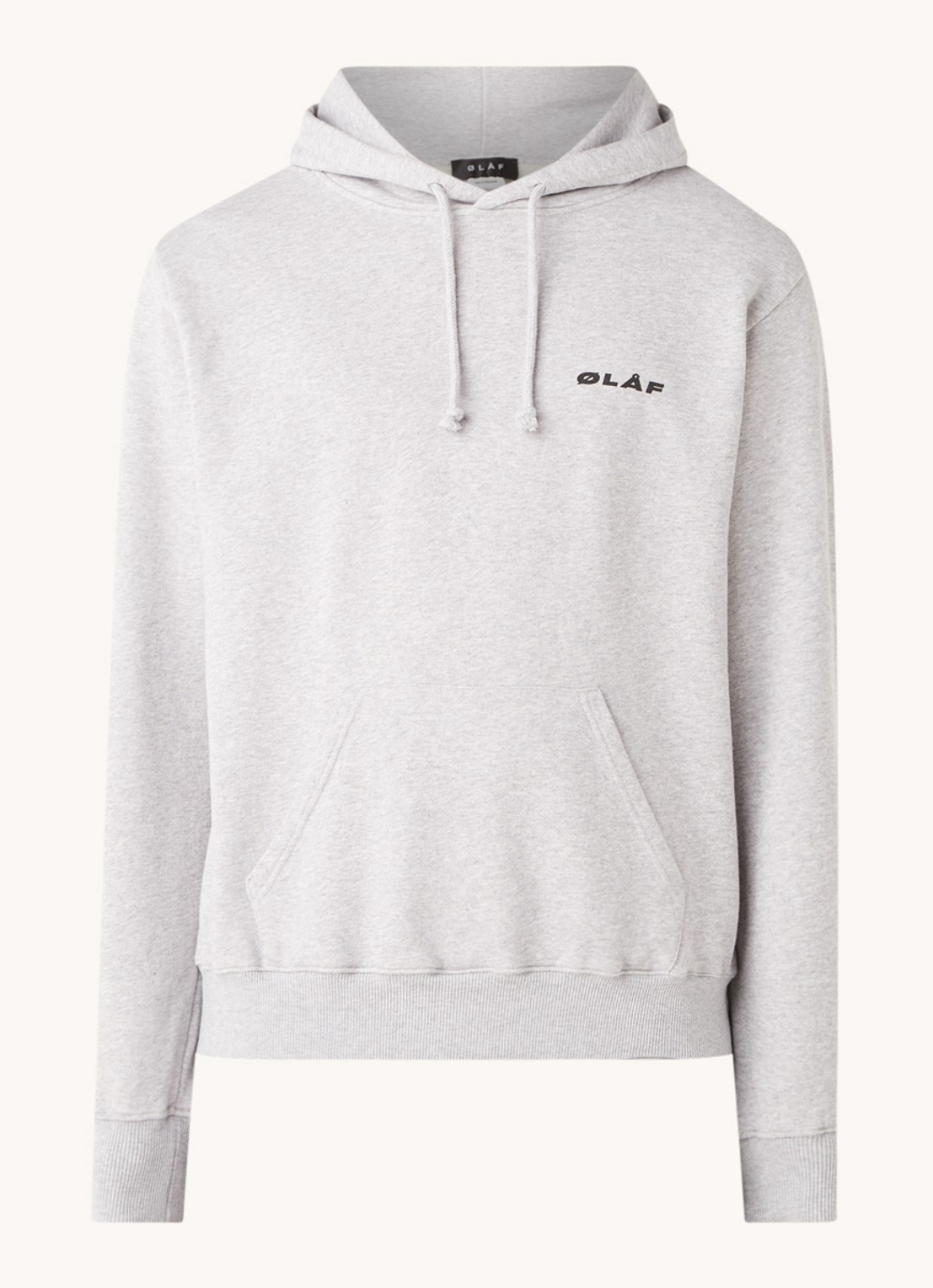 OLAF Hoodie met logo - voorkant 4 middengrijs