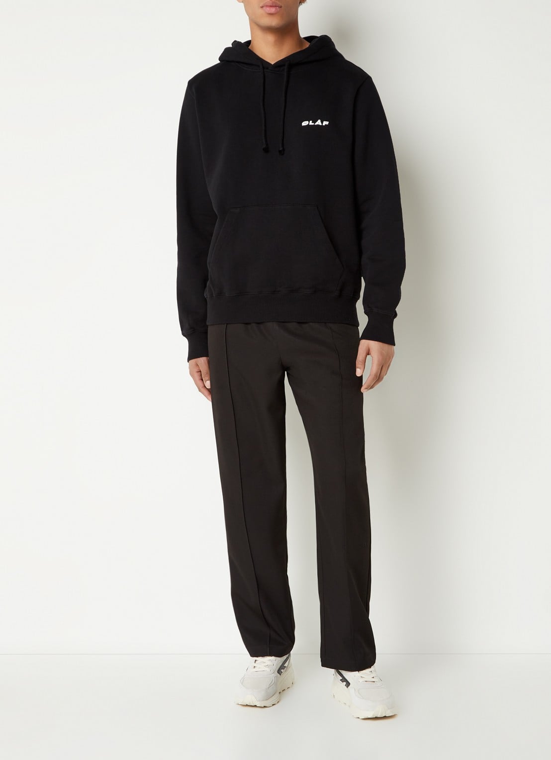OLAF Hoodie met logo  - voorkant 2 zwart