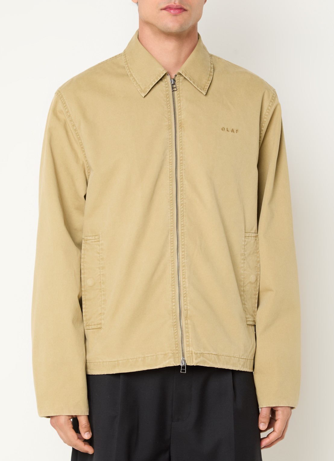 OLAF Jack met steekzakken - detail 4 beige
