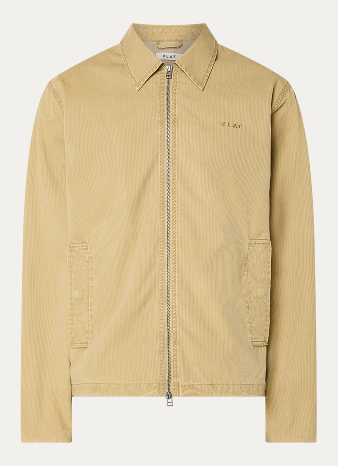OLAF Jack met steekzakken - voorkant 2 beige