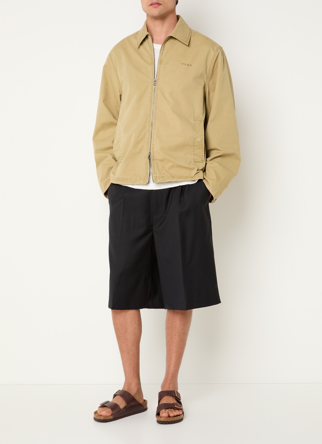 OLAF Jack met steekzakken - voorkant 3 beige