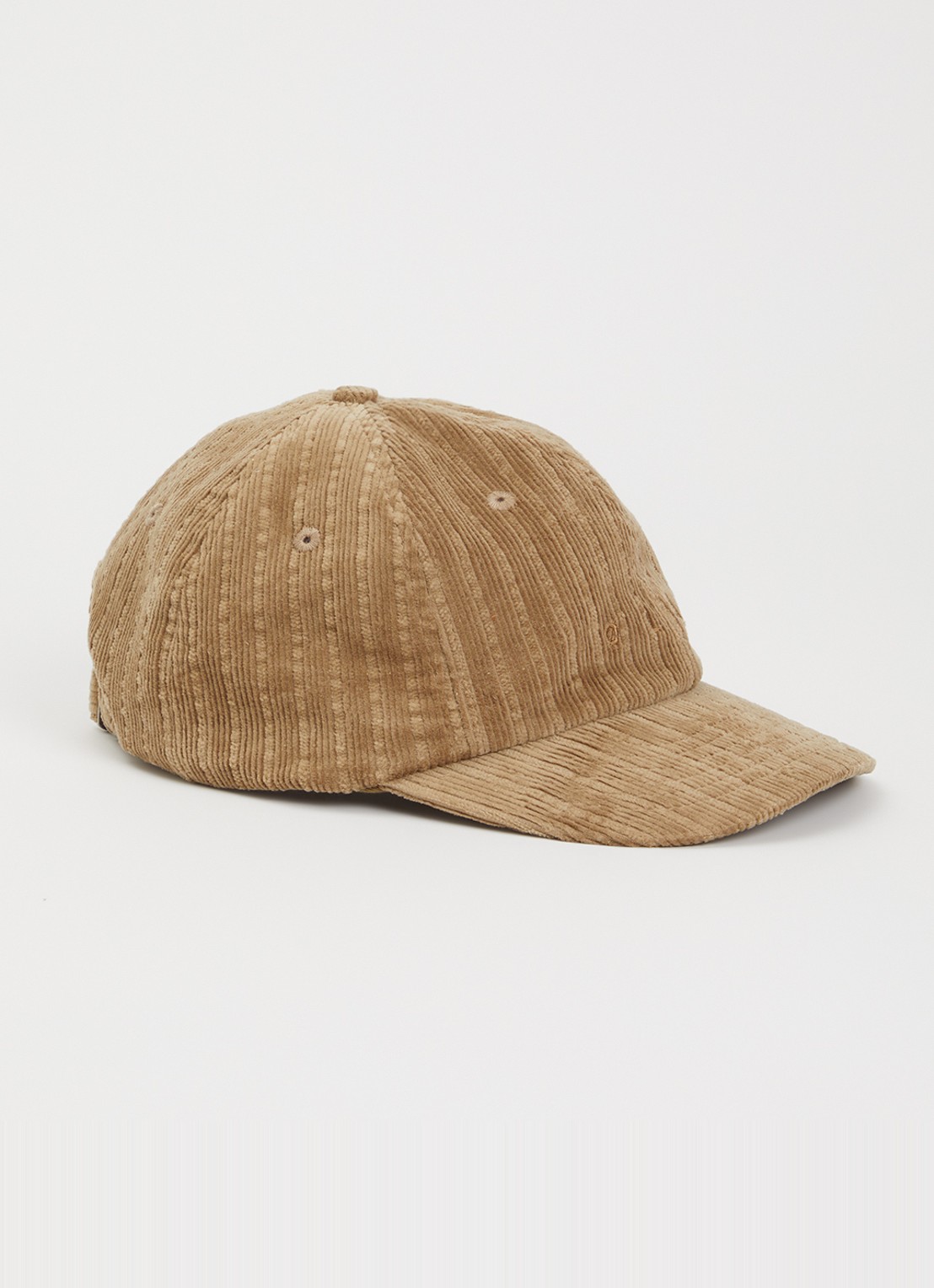 OLAF Pet van corduroy met logoborduring - voorkant 2 camel