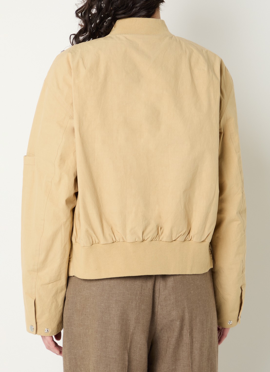 OLAF Retro jack met logo en steekzakken - achterkant 3 khaki