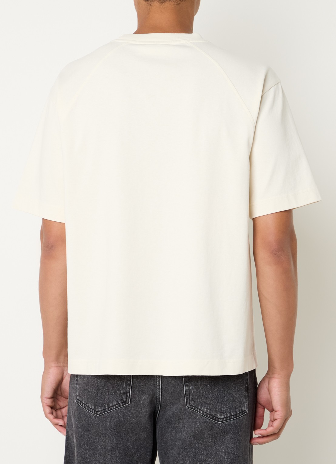 OLAF Signature T-shirt met logoborduring - achterkant 4 ivoor