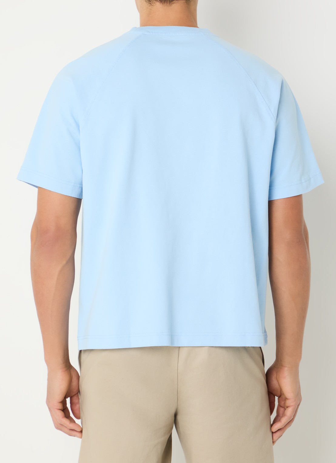 OLAF Signature T-shirt met logoborduring - achterkant 4 lichtblauw