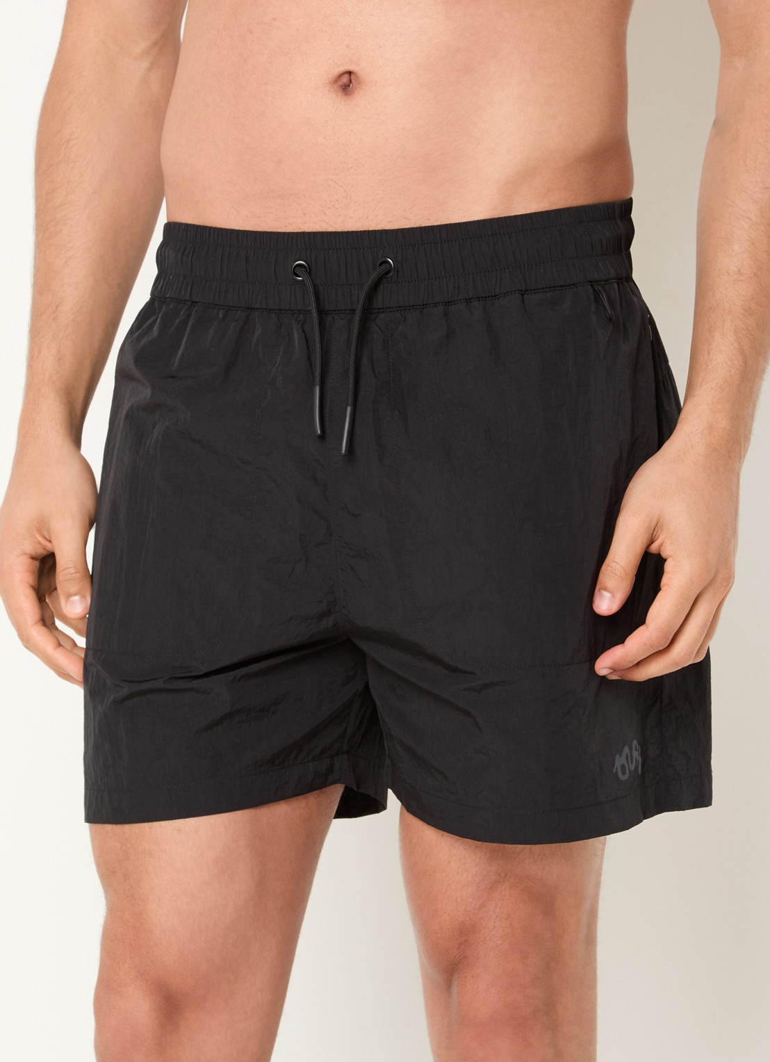 OLAF Signature zwemshorts met glanzende finish en ritszakken  - detail 2 zwart