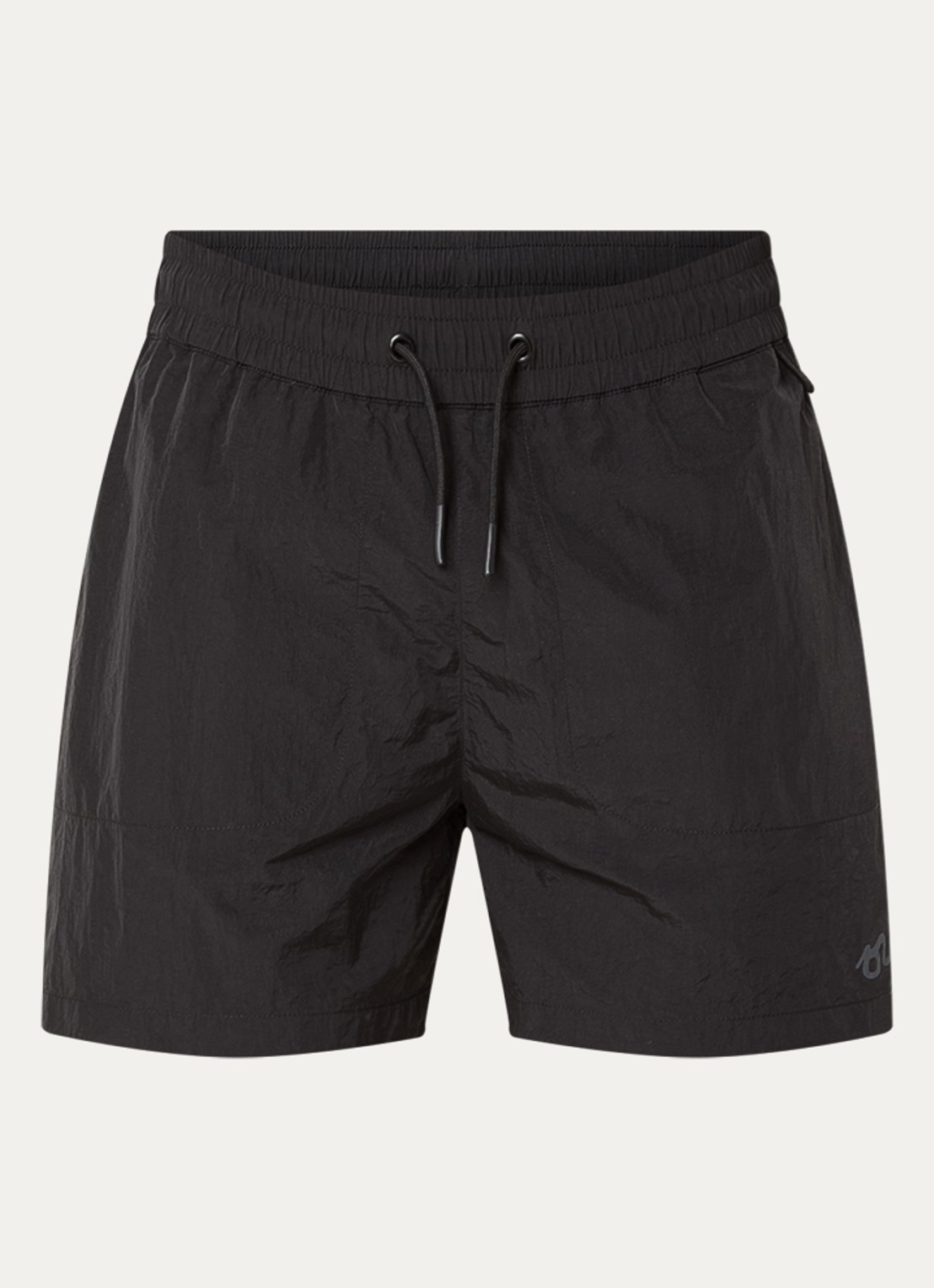OLAF Signature zwemshorts met glanzende finish en ritszakken  - voorkant 3 zwart