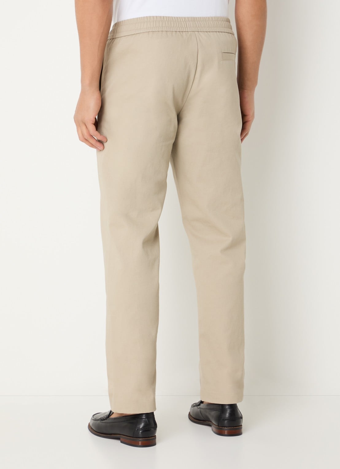 OLAF Slim fit chino met steekzakken - achterkant 3 lichtbruin