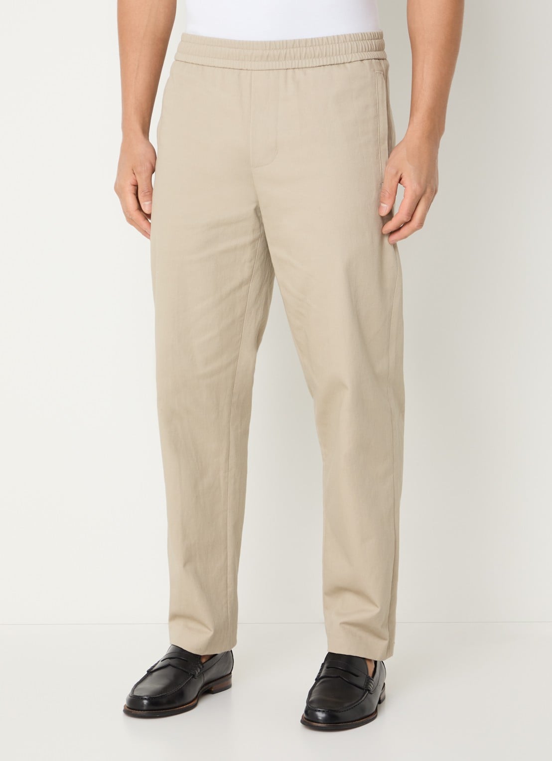 OLAF Slim fit chino met steekzakken - detail 4 lichtbruin