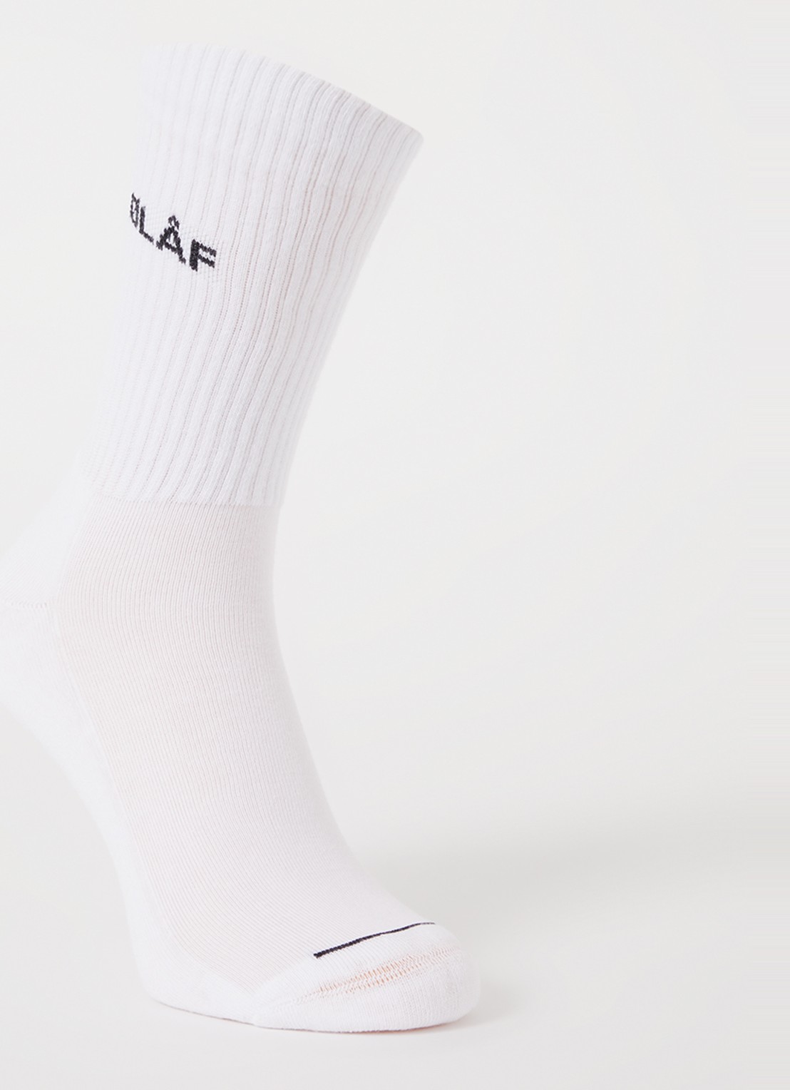 OLAF Sportsokken met logo - voorkant wit