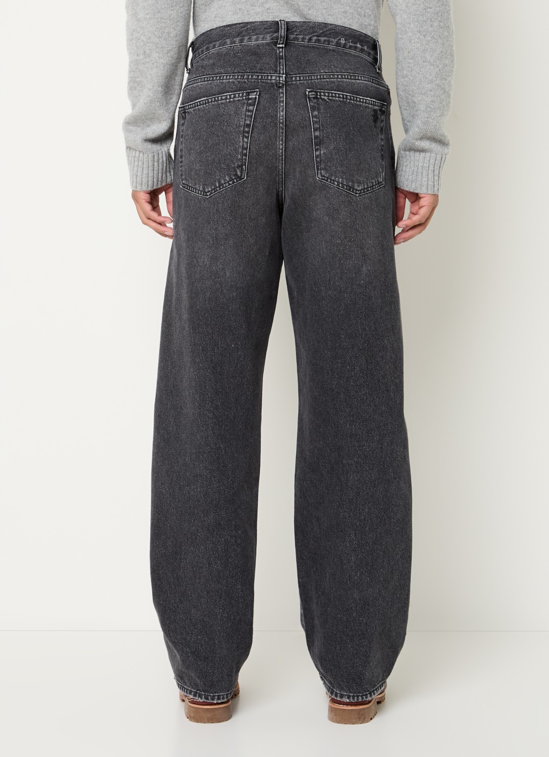 OLAF Straight fit jeans met gekleurde wassing en steekzakken - achterkant 5 zwart