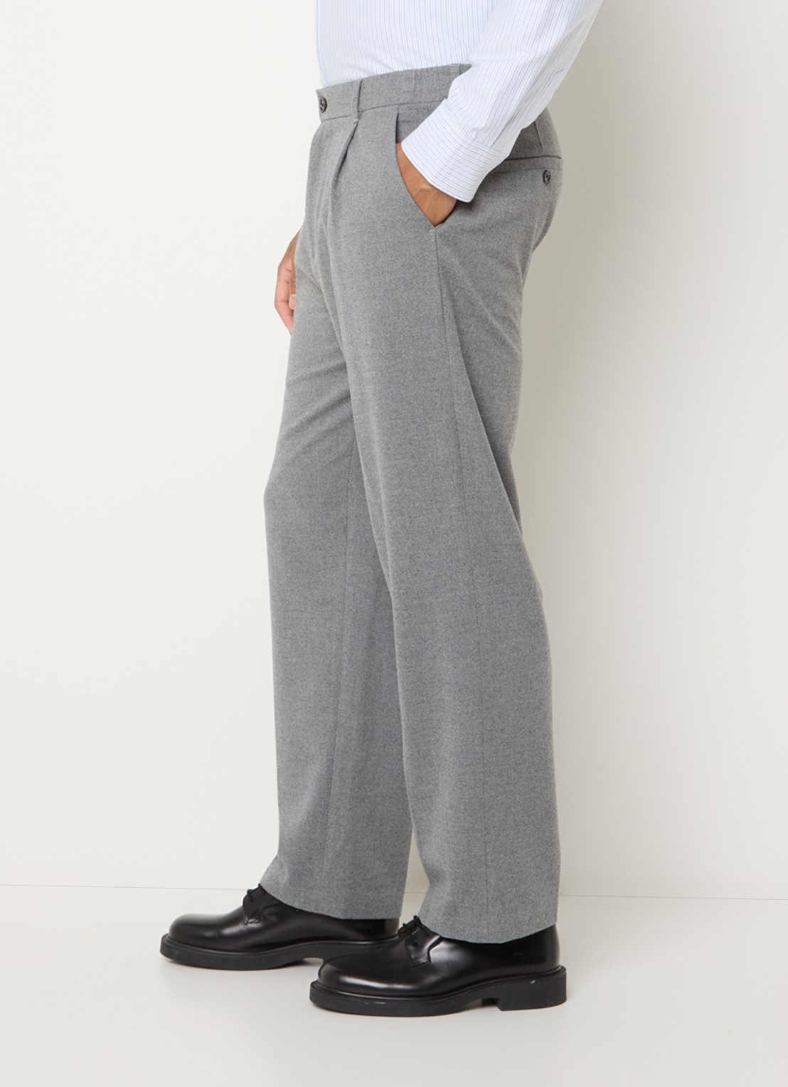OLAF Straight fit pantalon met steekzakken - detail 4 grijs