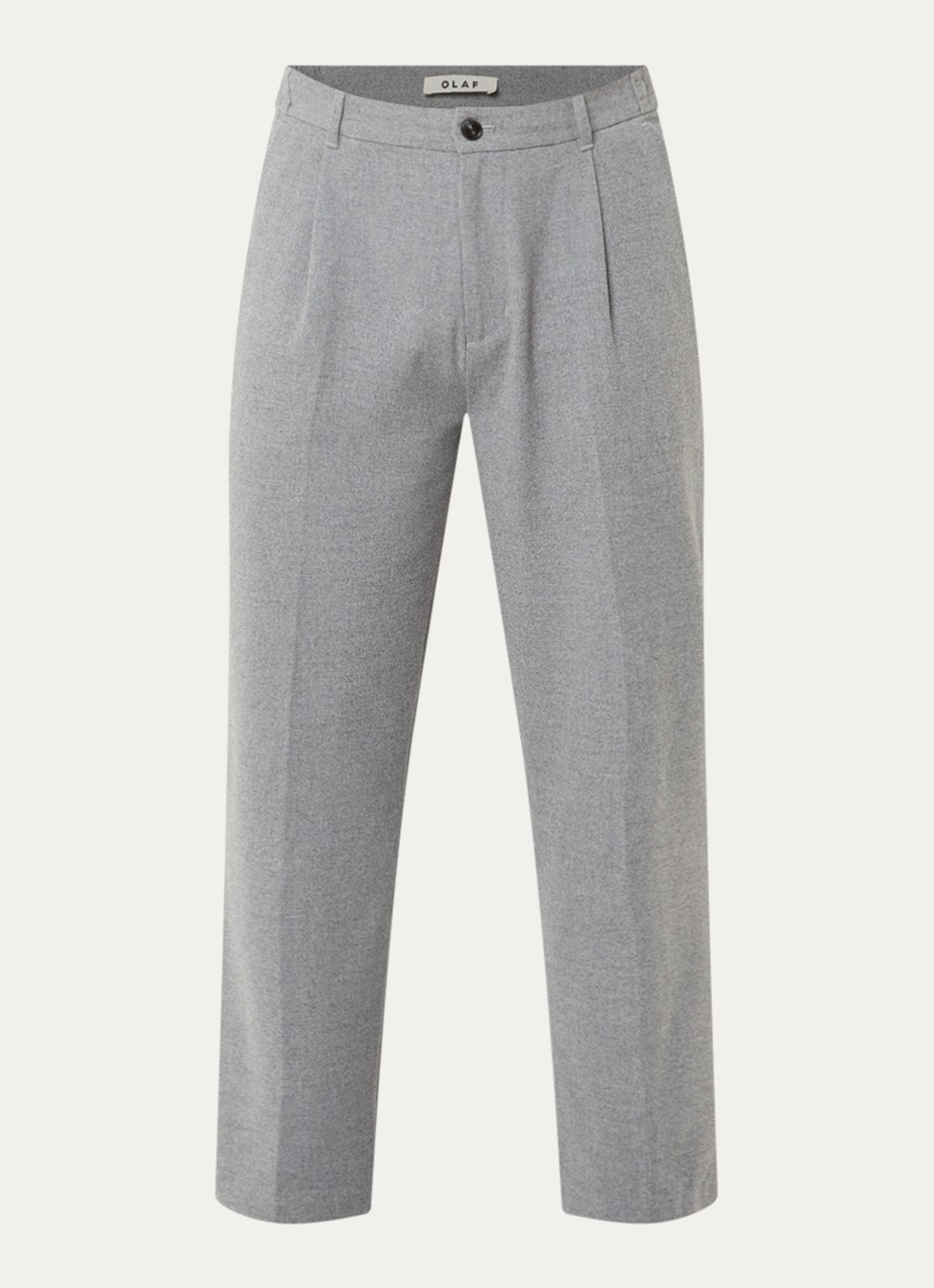 OLAF Straight fit pantalon met steekzakken - voorkant grijs