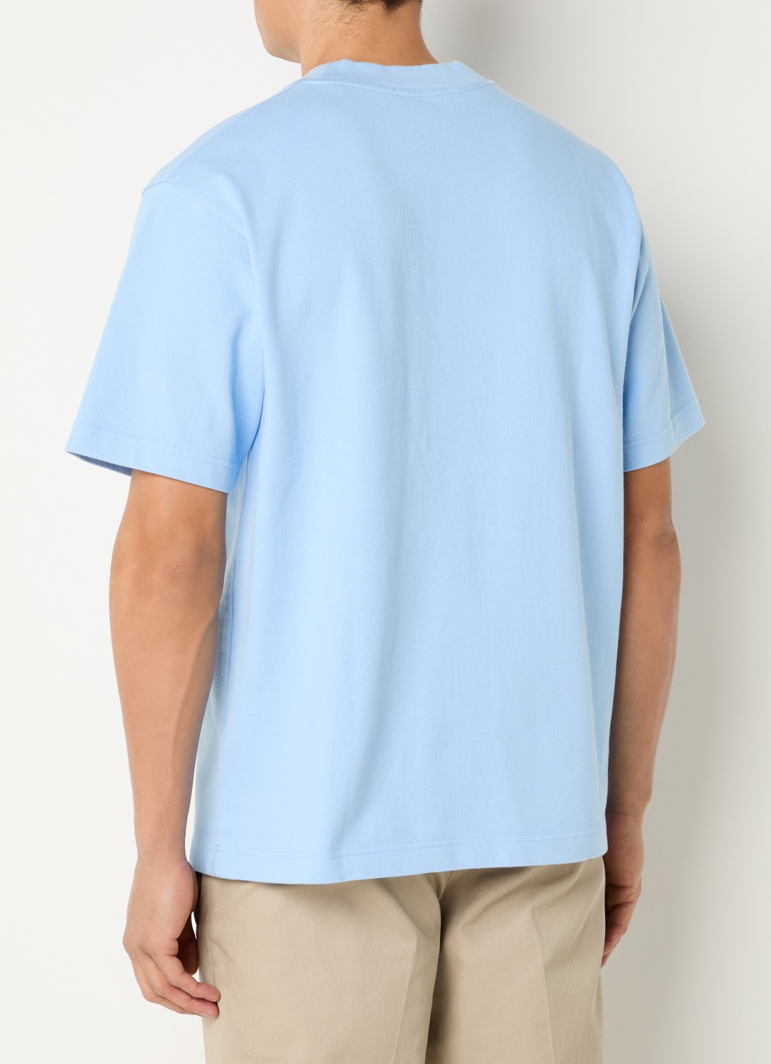 OLAF Studio T-shirt met logoborduring - achterkant lichtblauw