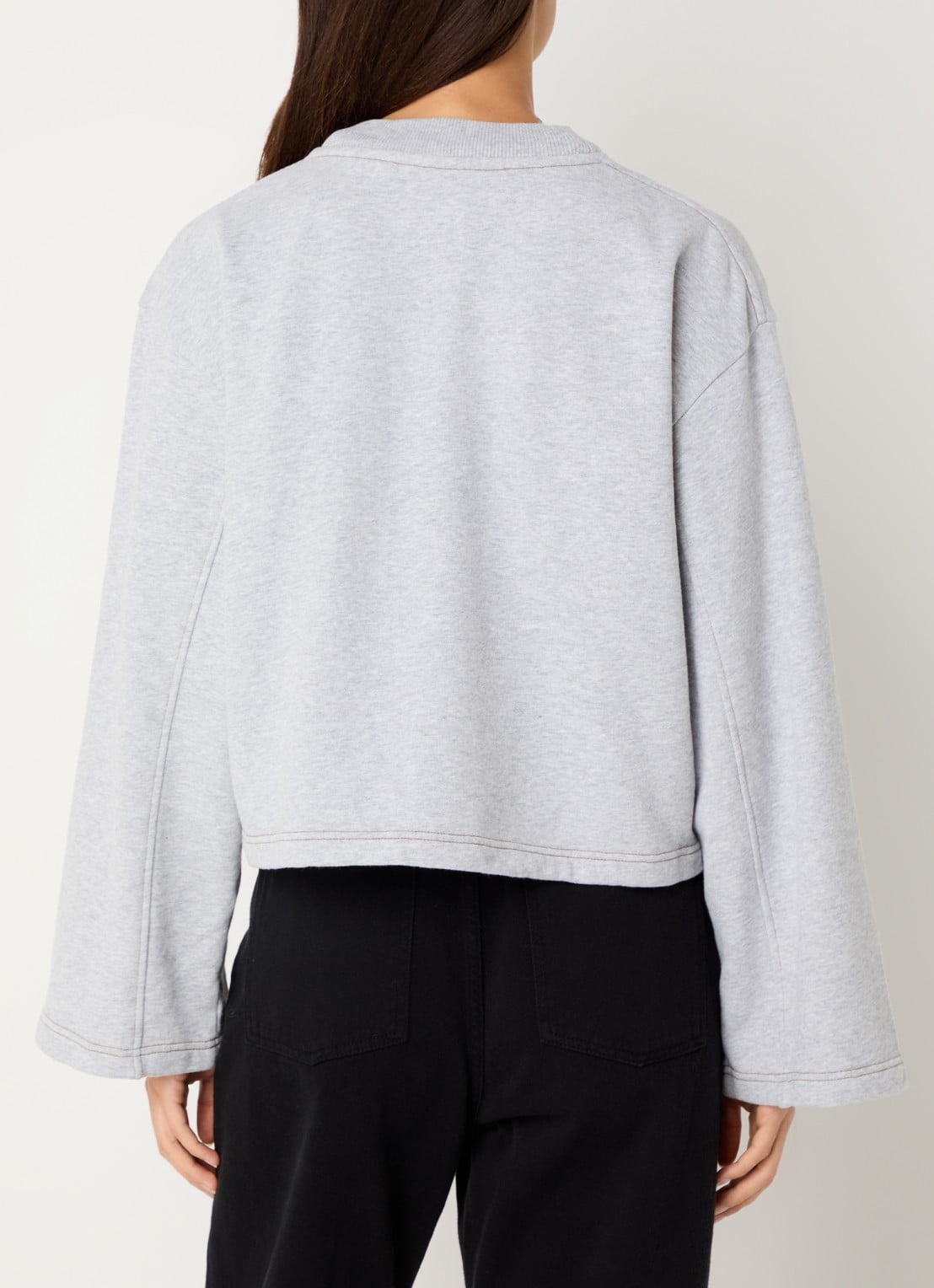 OLAF Sweater met logo - achterkant 4 grijs