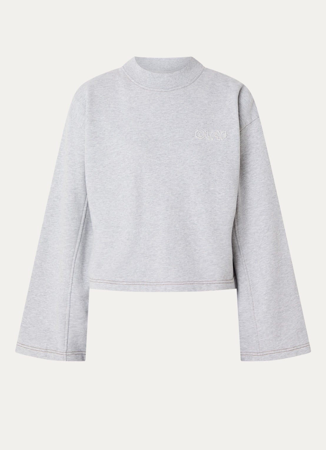 OLAF Sweater met logo - voorkant grijs