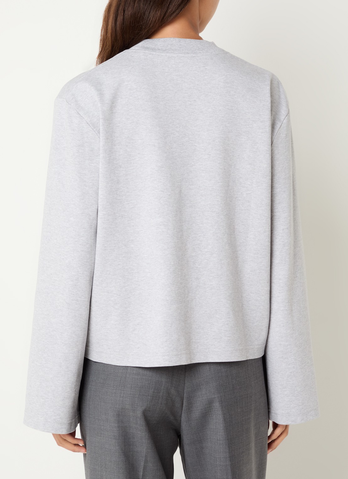 OLAF Sweater met logo - achterkant grijsmele