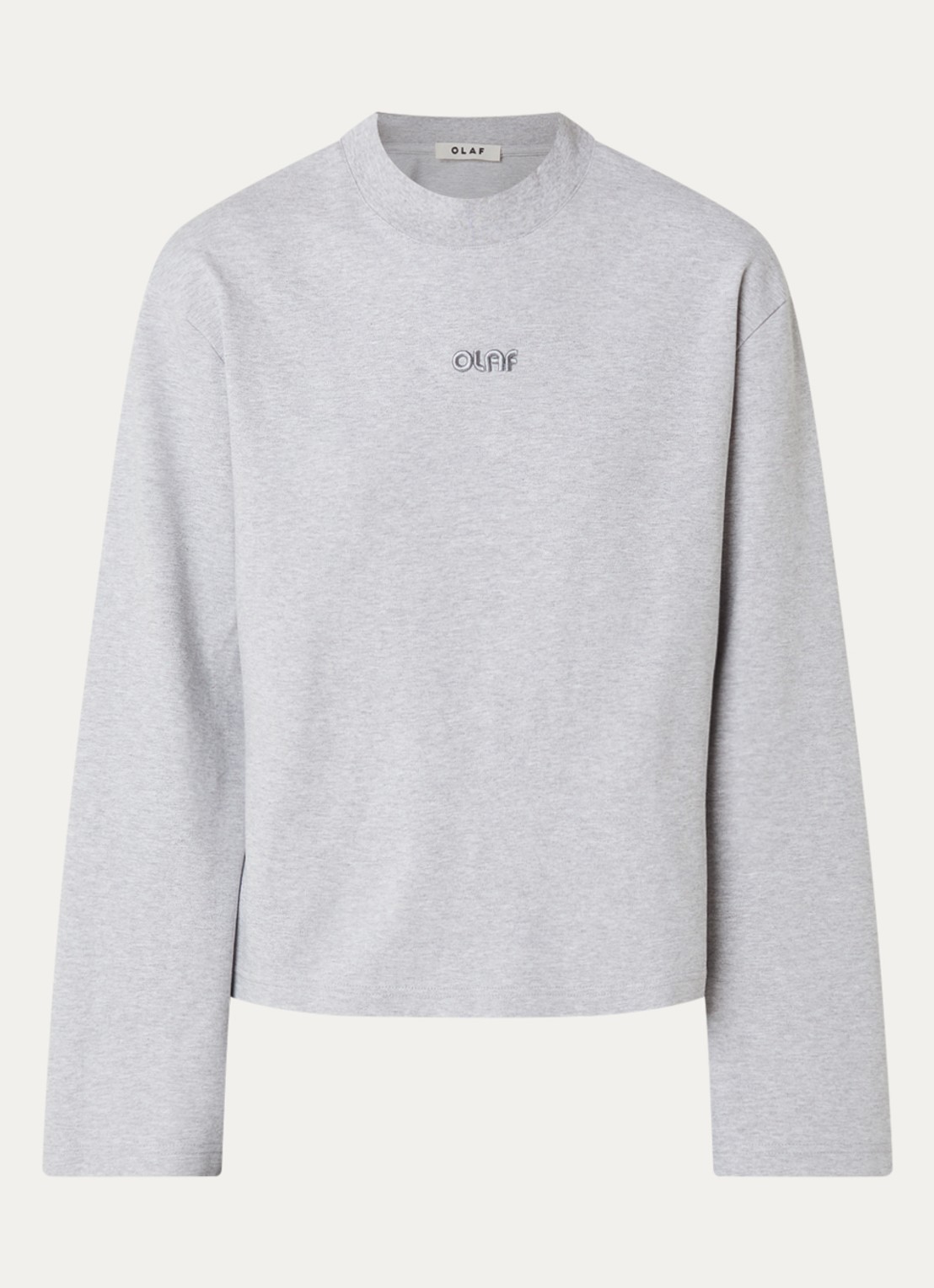OLAF Sweater met logo - voorkant 3 grijsmele