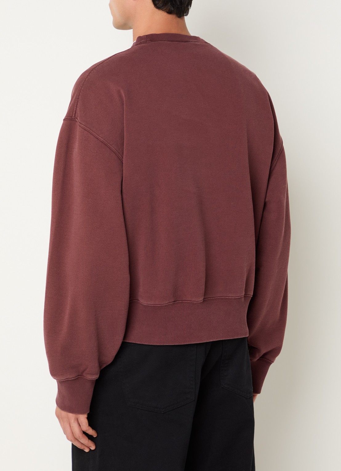 OLAF Sweater met logoborduring - achterkant steenrood