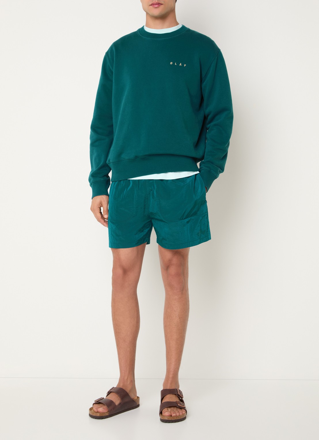 OLAF Sweater met print - voorkant 2 zeegroen