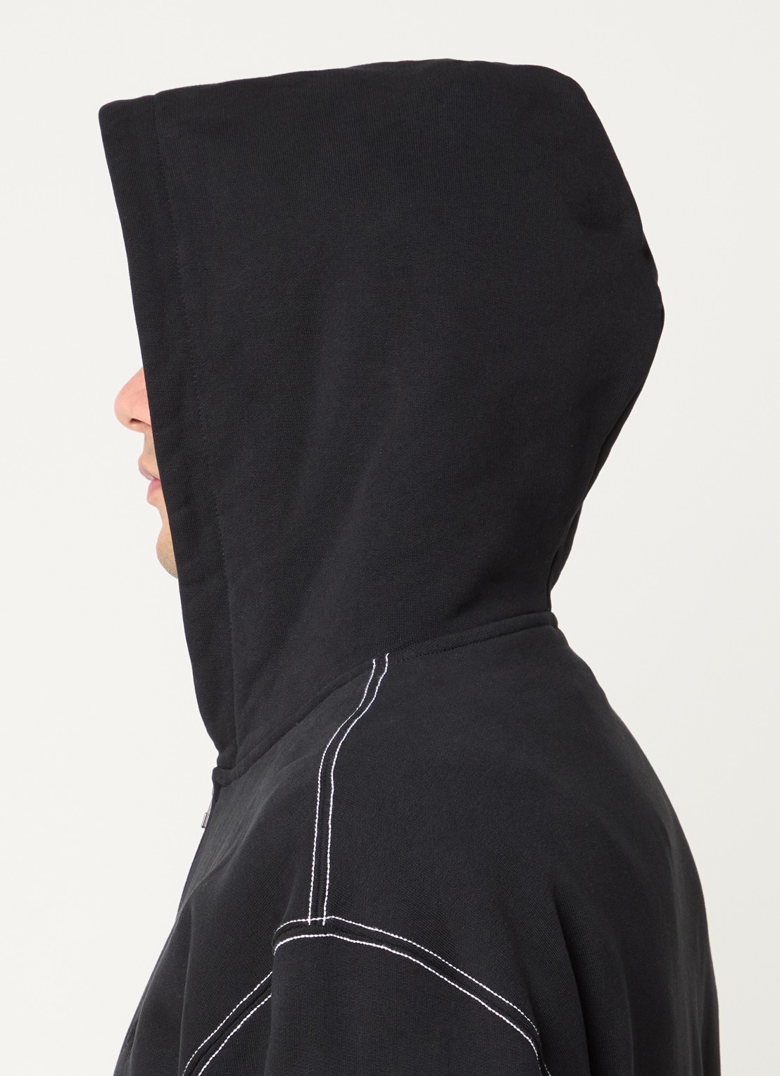 OLAF Sweatvest met capuchon en logo - detail 3 zwart