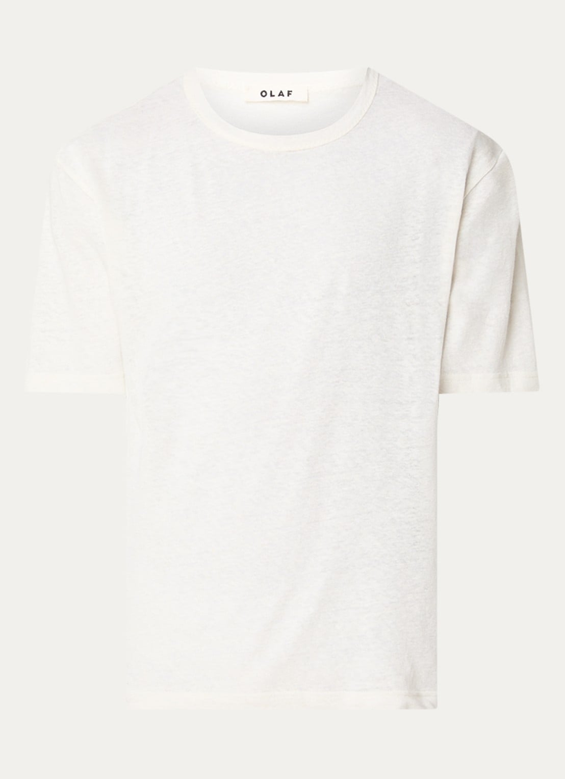 OLAF T-shirt in linnenblend - voorkant gebroken wit