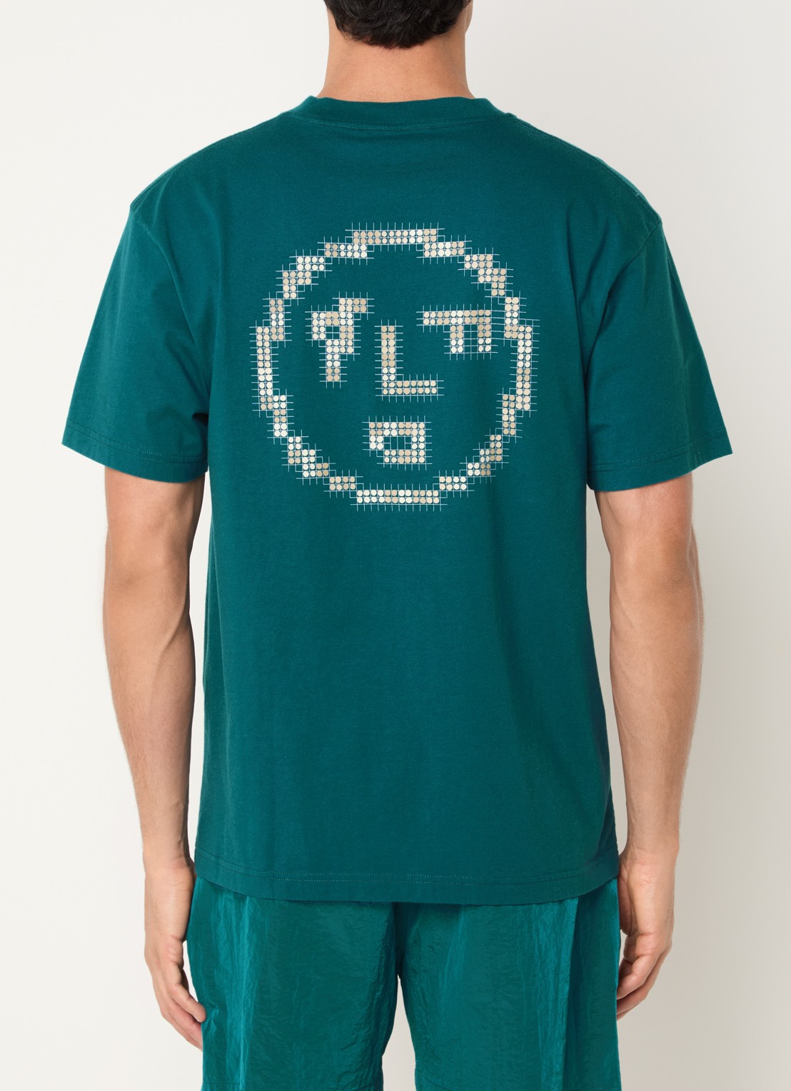 OLAF T-shirt met front- en backprint - detail 3 zeegroen
