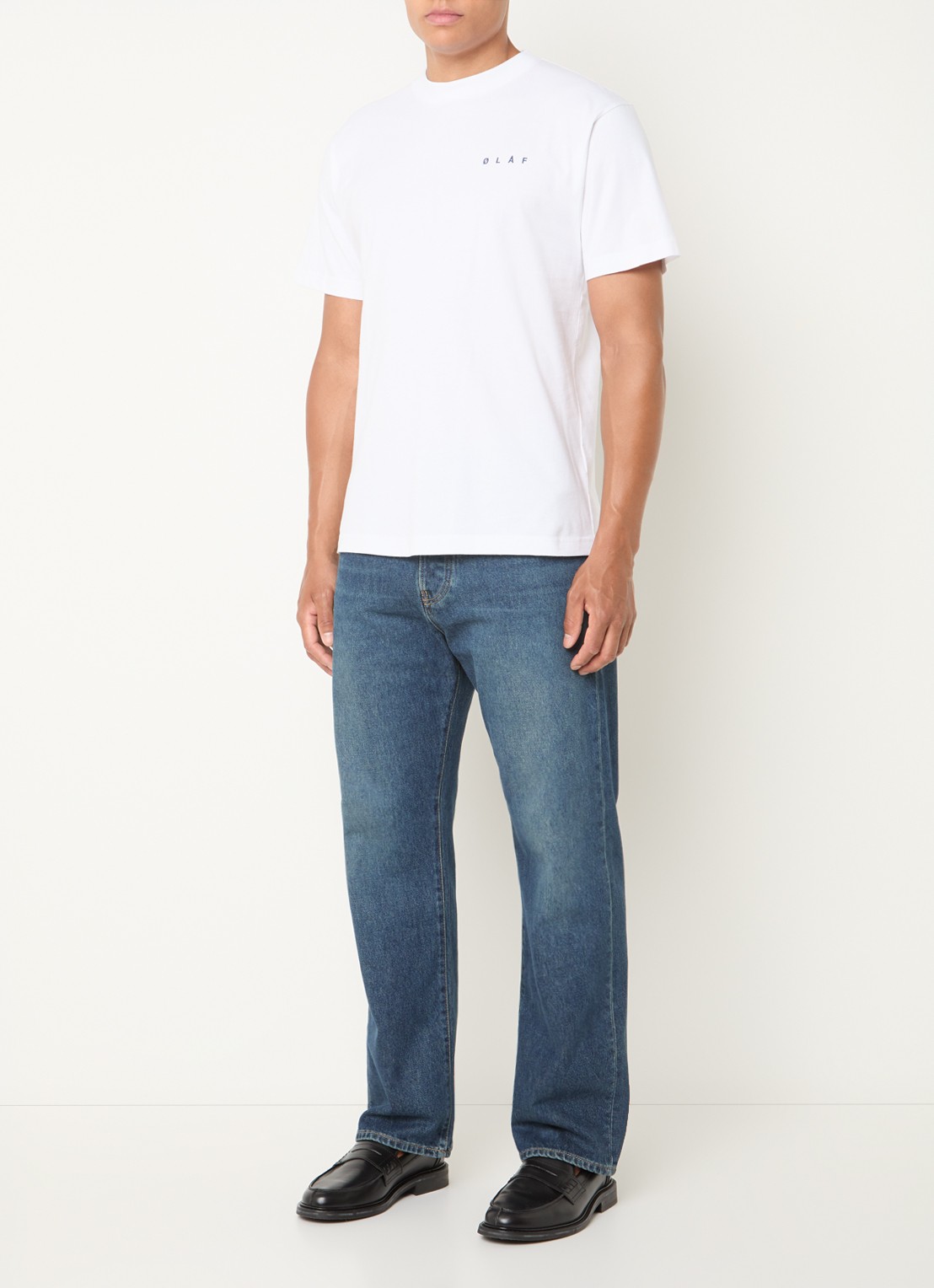 OLAF T-shirt met logo- en backprint - voorkant 2 wit