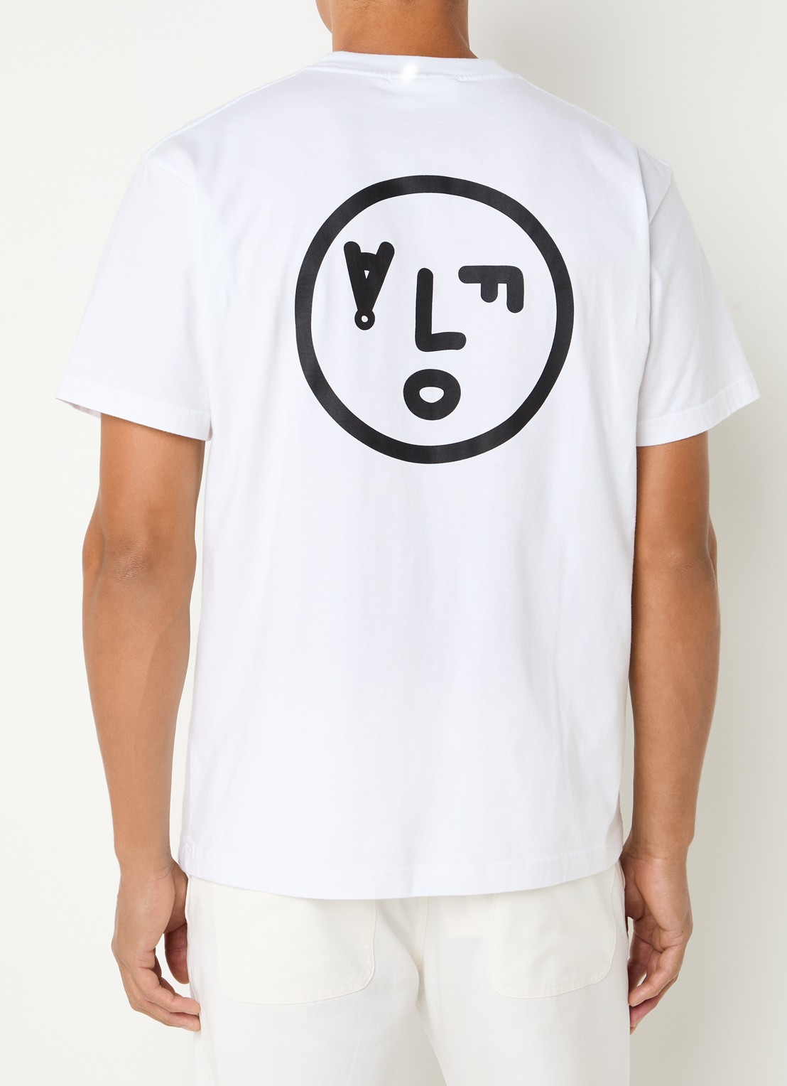 OLAF T-shirt met logo- en backprint - detail 4 gebroken wit