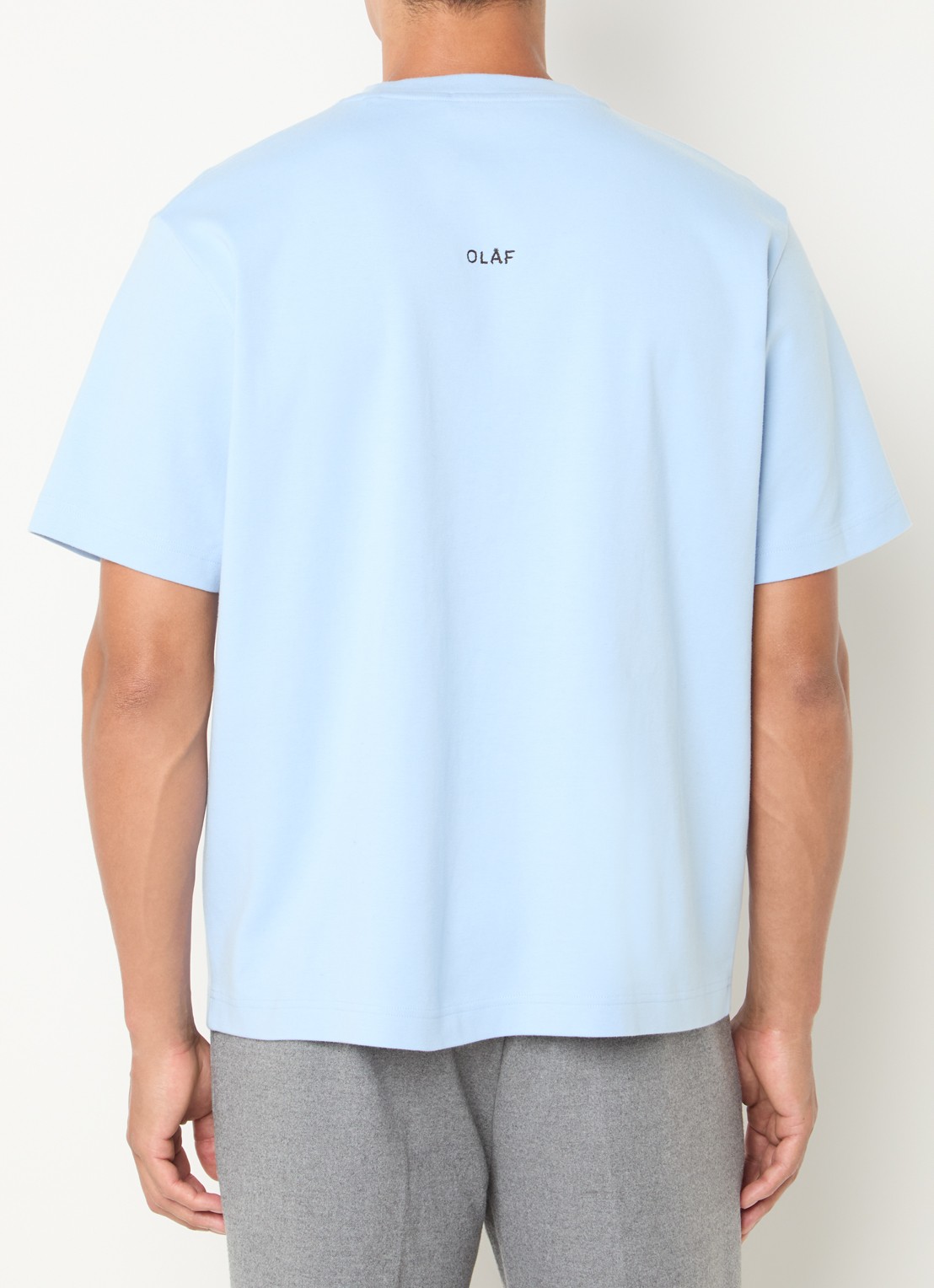 OLAF T-shirt met logo - achterkant 2 lichtblauw