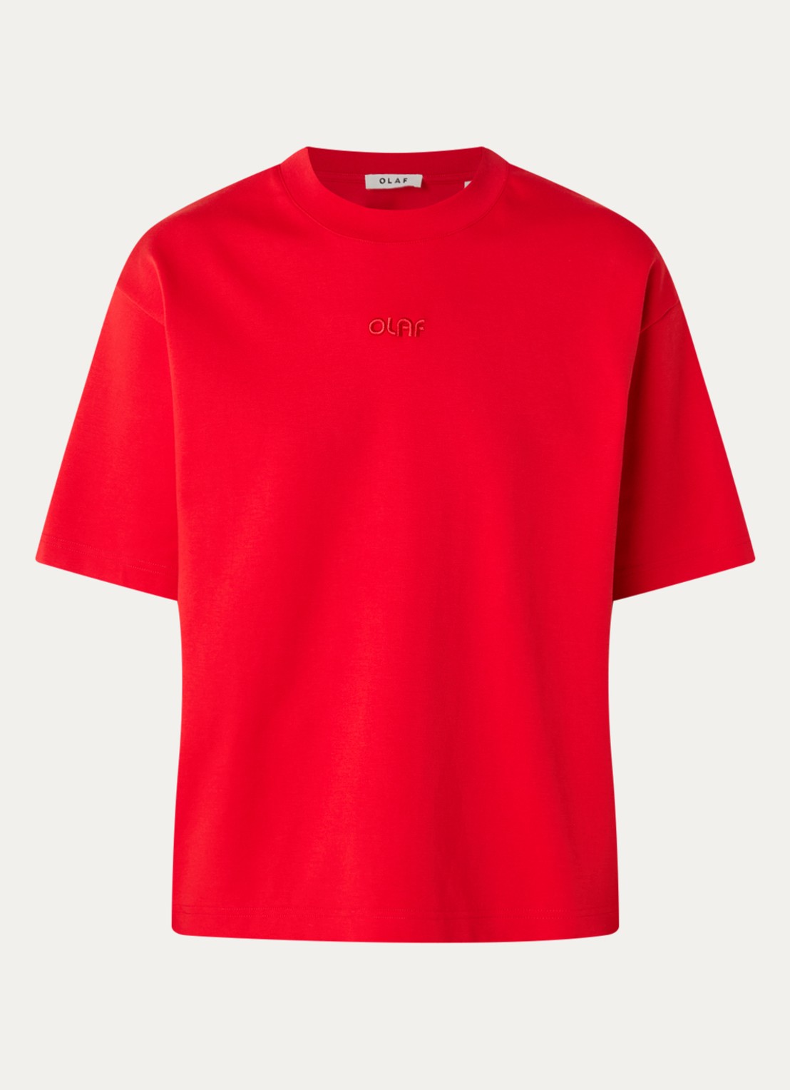 OLAF T-shirt met logo - voorkant 3 rood