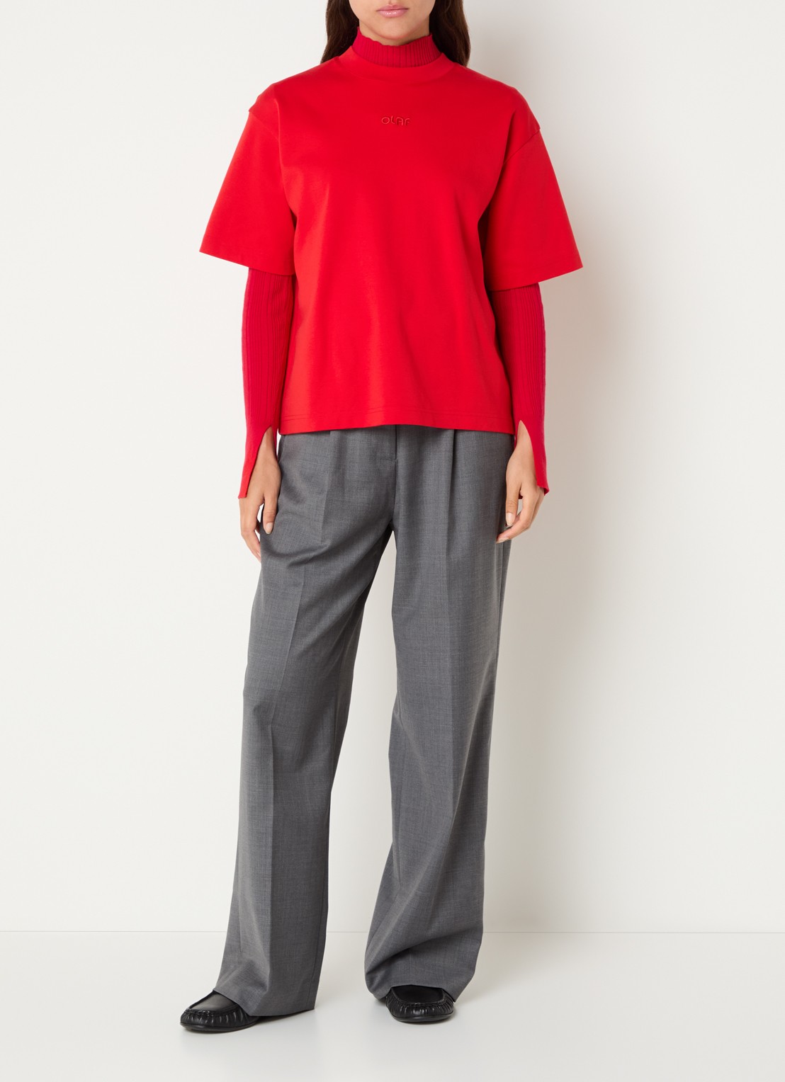 OLAF T-shirt met logo - voorkant 4 rood
