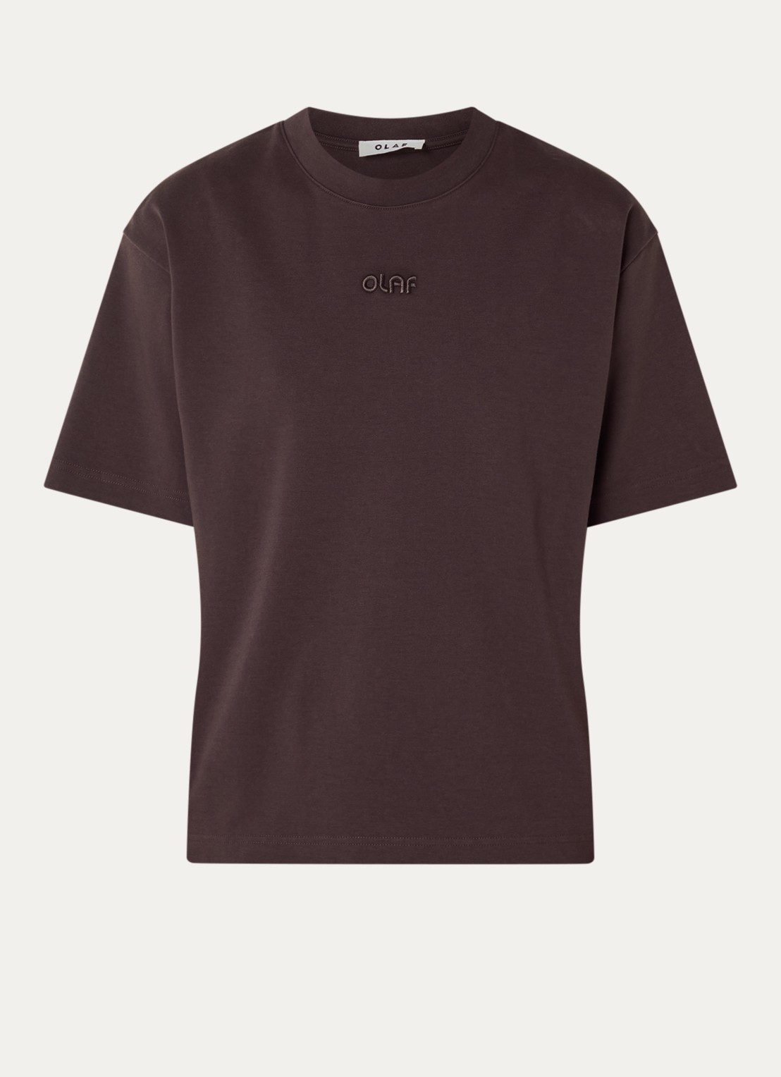OLAF T-shirt met logo - voorkant 3 bruin