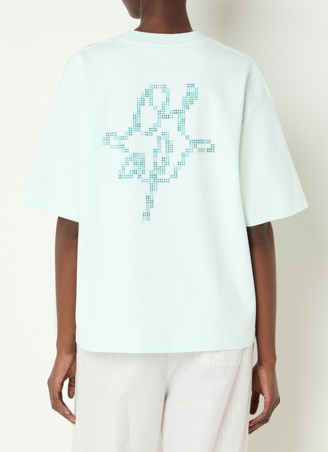 OLAF T-shirt met logoborduring en backprint - detail 2 mint
