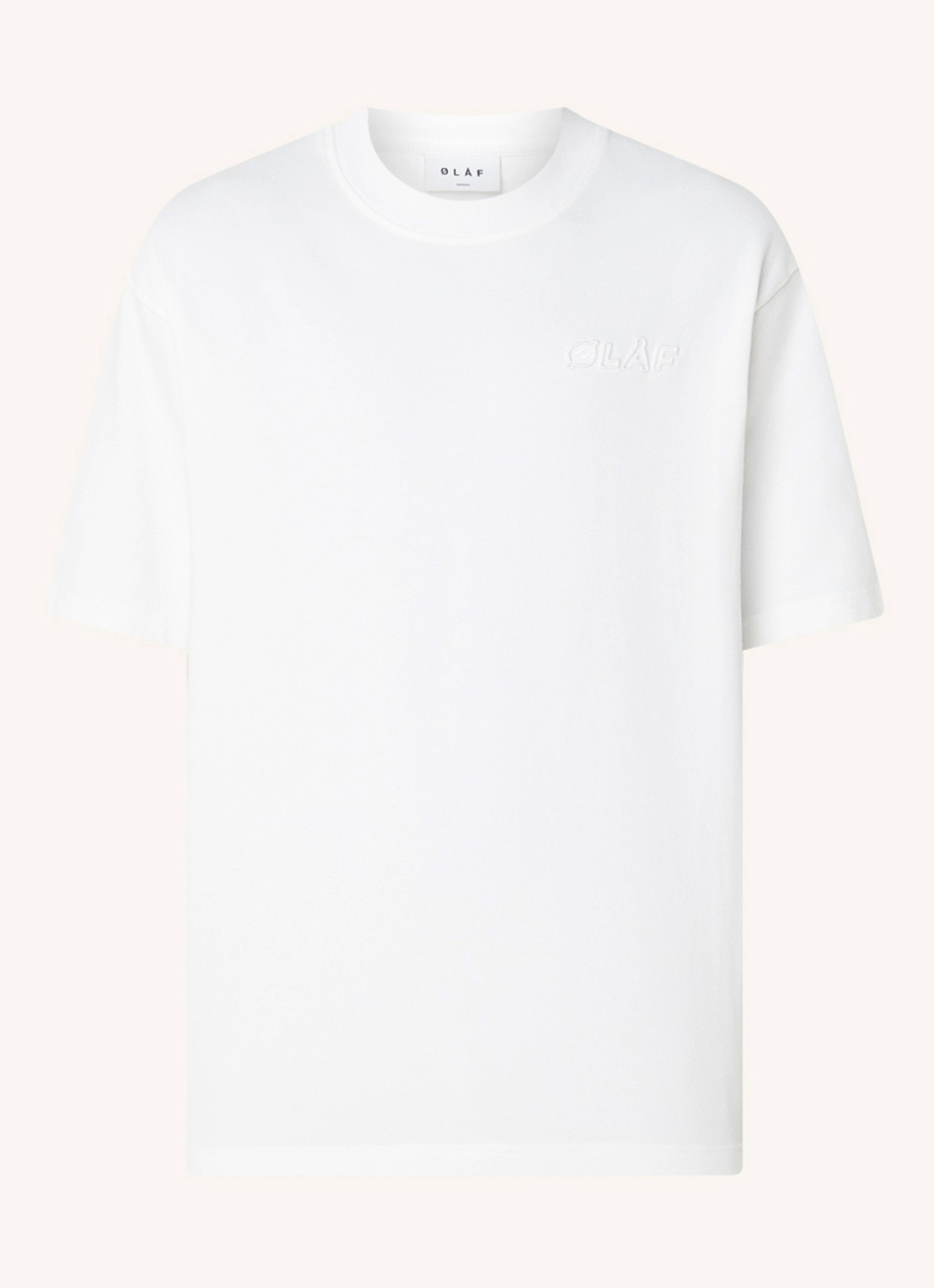 OLAF T-shirt met logoborduring - voorkant wit