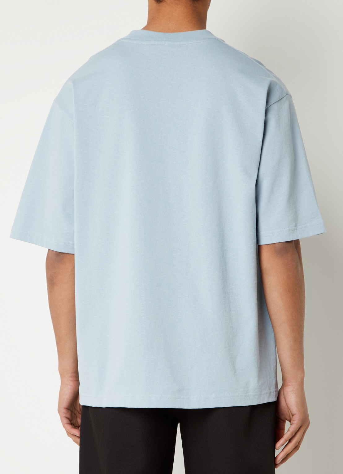 OLAF T-shirt met logoborduring - achterkant 2 blauwgrijs