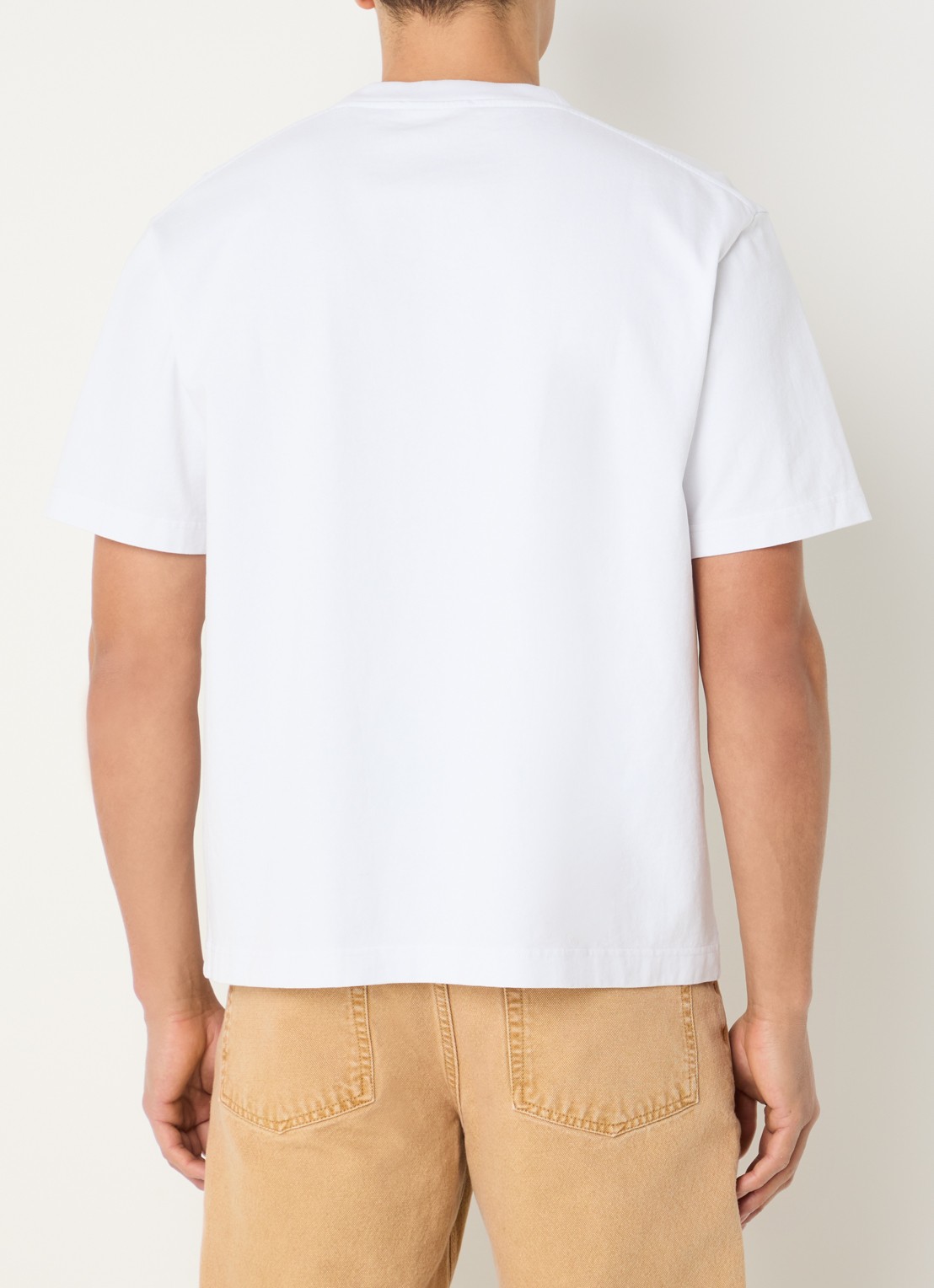 OLAF T-shirt met logoborduring - achterkant 4 wit