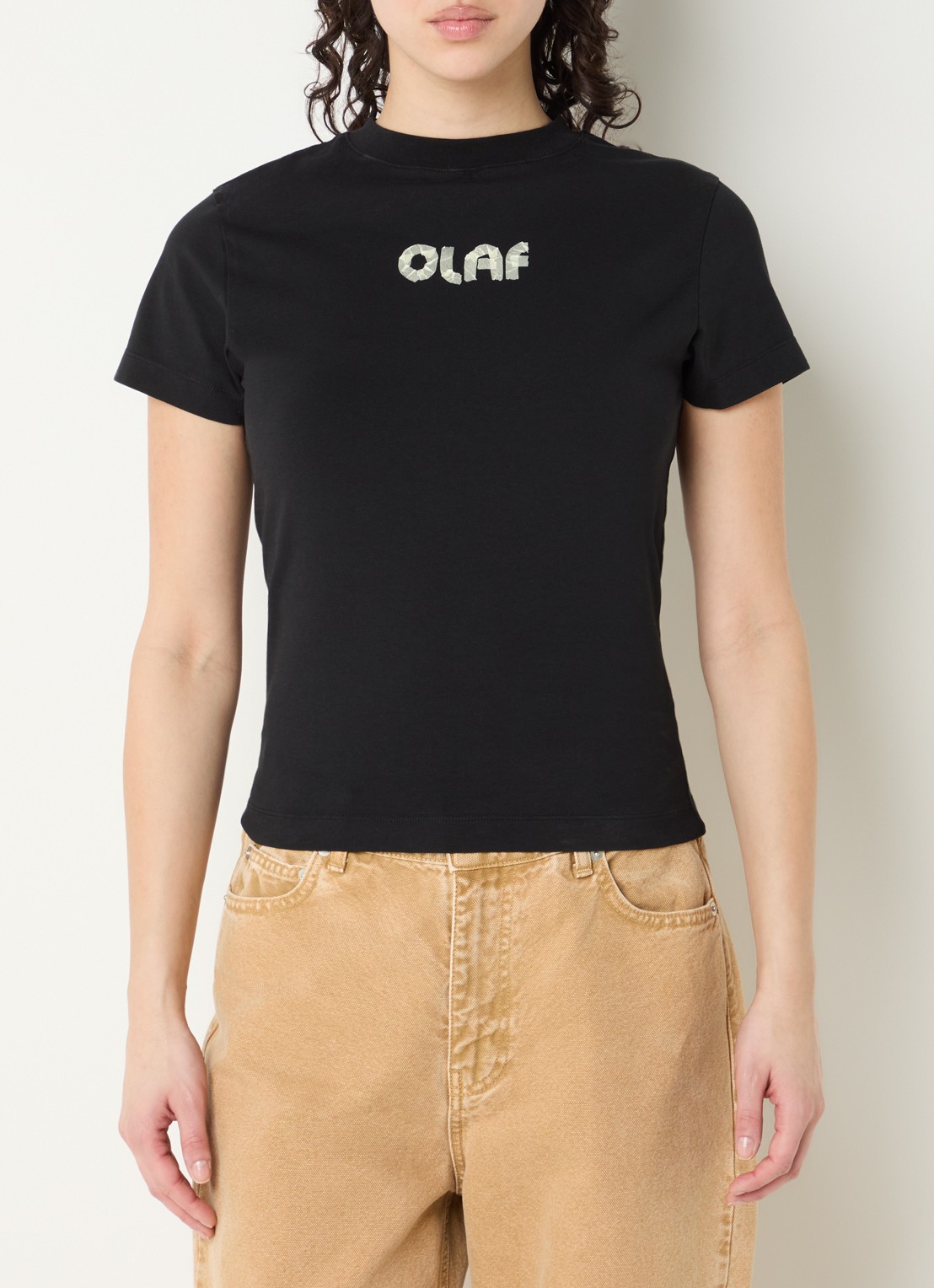 OLAF T-shirt met logoprint - detail zwart