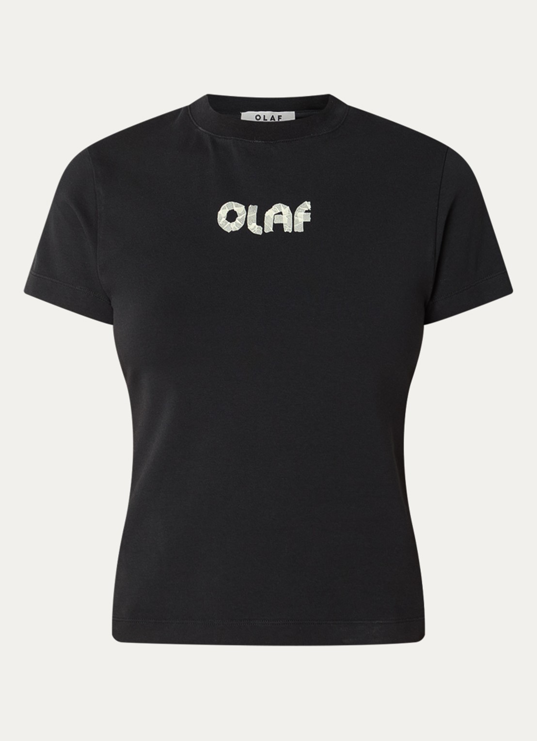 OLAF T-shirt met logoprint - voorkant 2 zwart