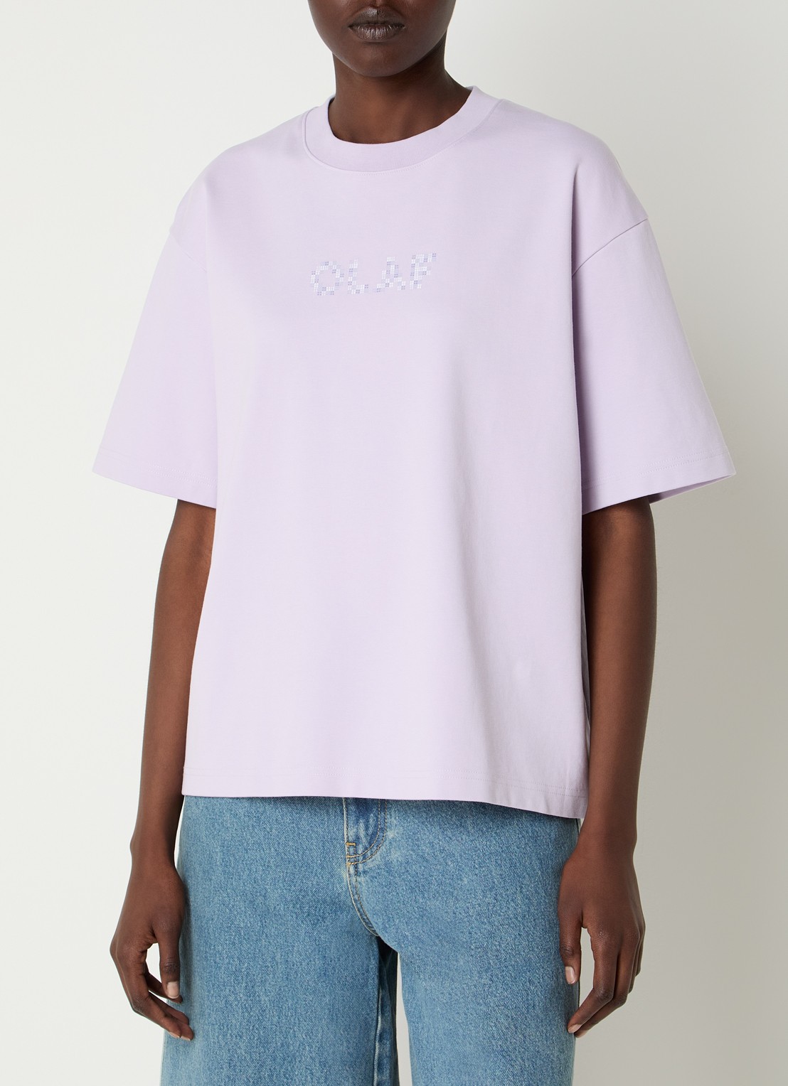 OLAF T-shirt met logoprint - detail 3 lila