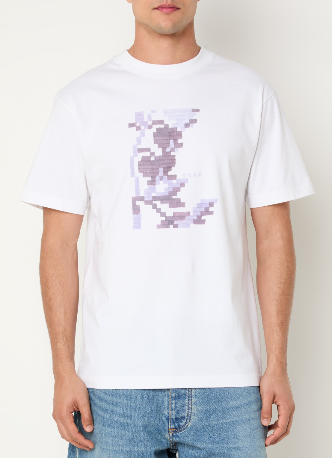 OLAF T-shirt met print - detail 3 wit