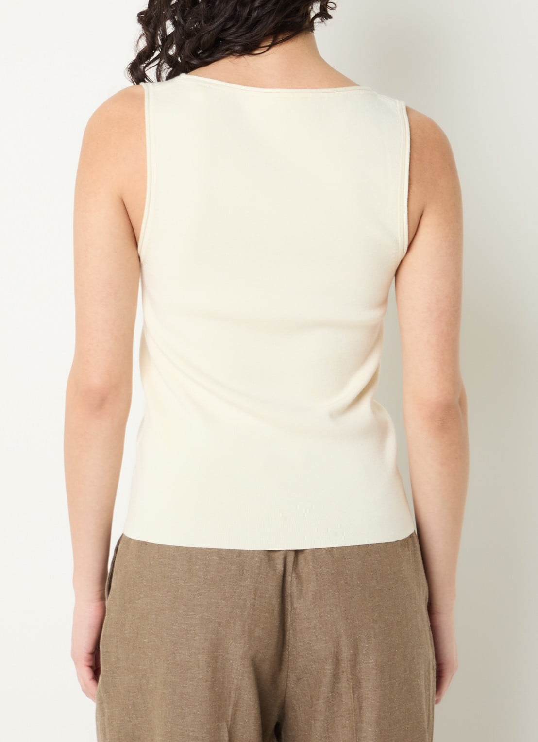 OLAF Tanktop met logoborduring - achterkant 4 gebroken wit