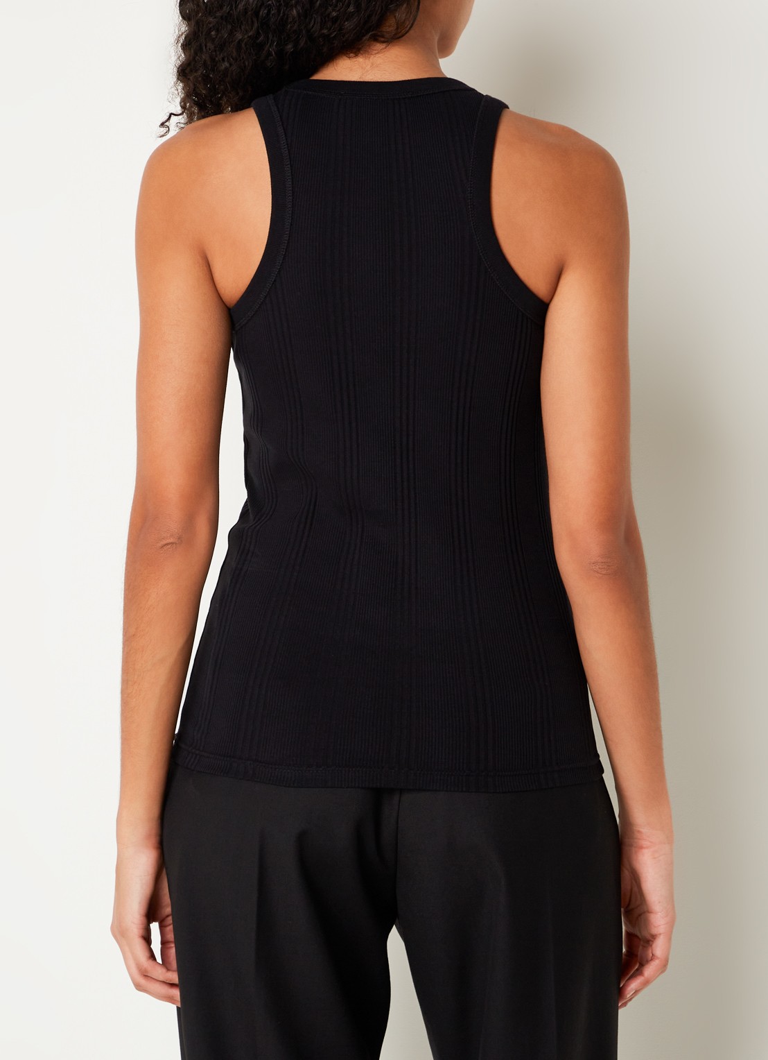 OLAF Tanktop met ribstructuur - achterkant 4 zwart