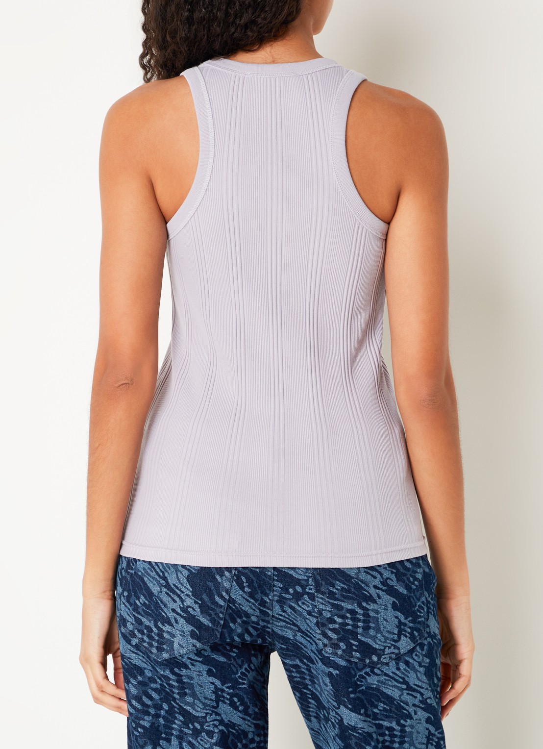 OLAF Tanktop met ribstructuur - achterkant 4 lichtpaars