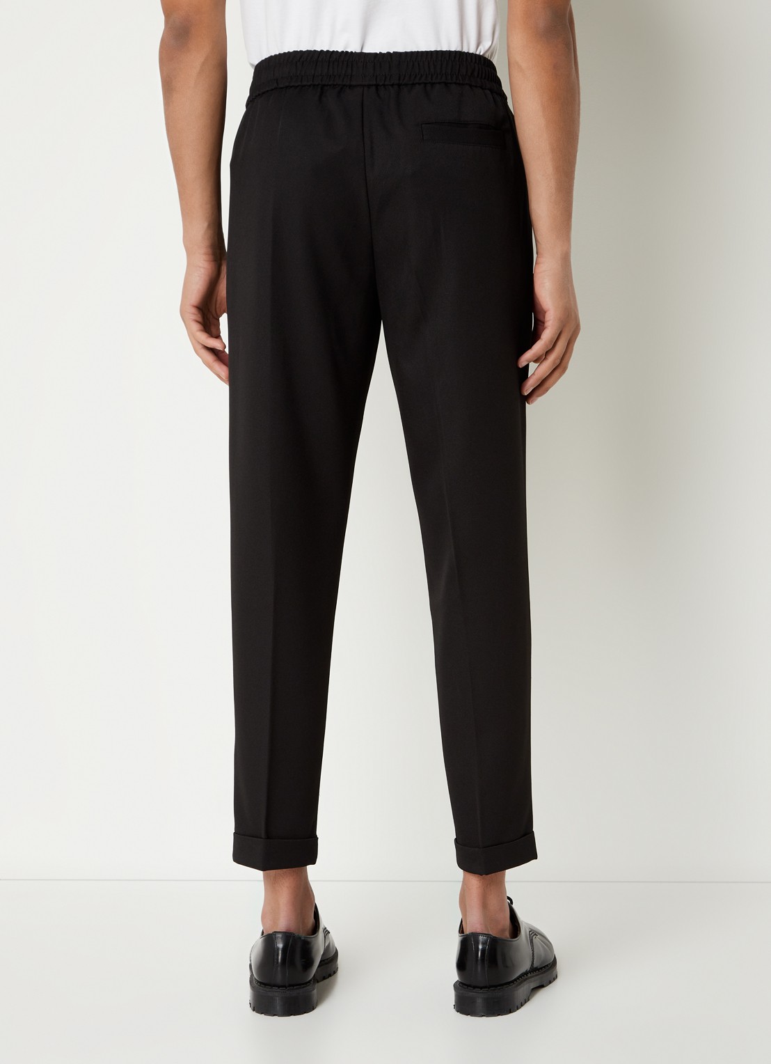 OLAF Tapered fit pantalon met trekkoord - achterkant 3 zwart