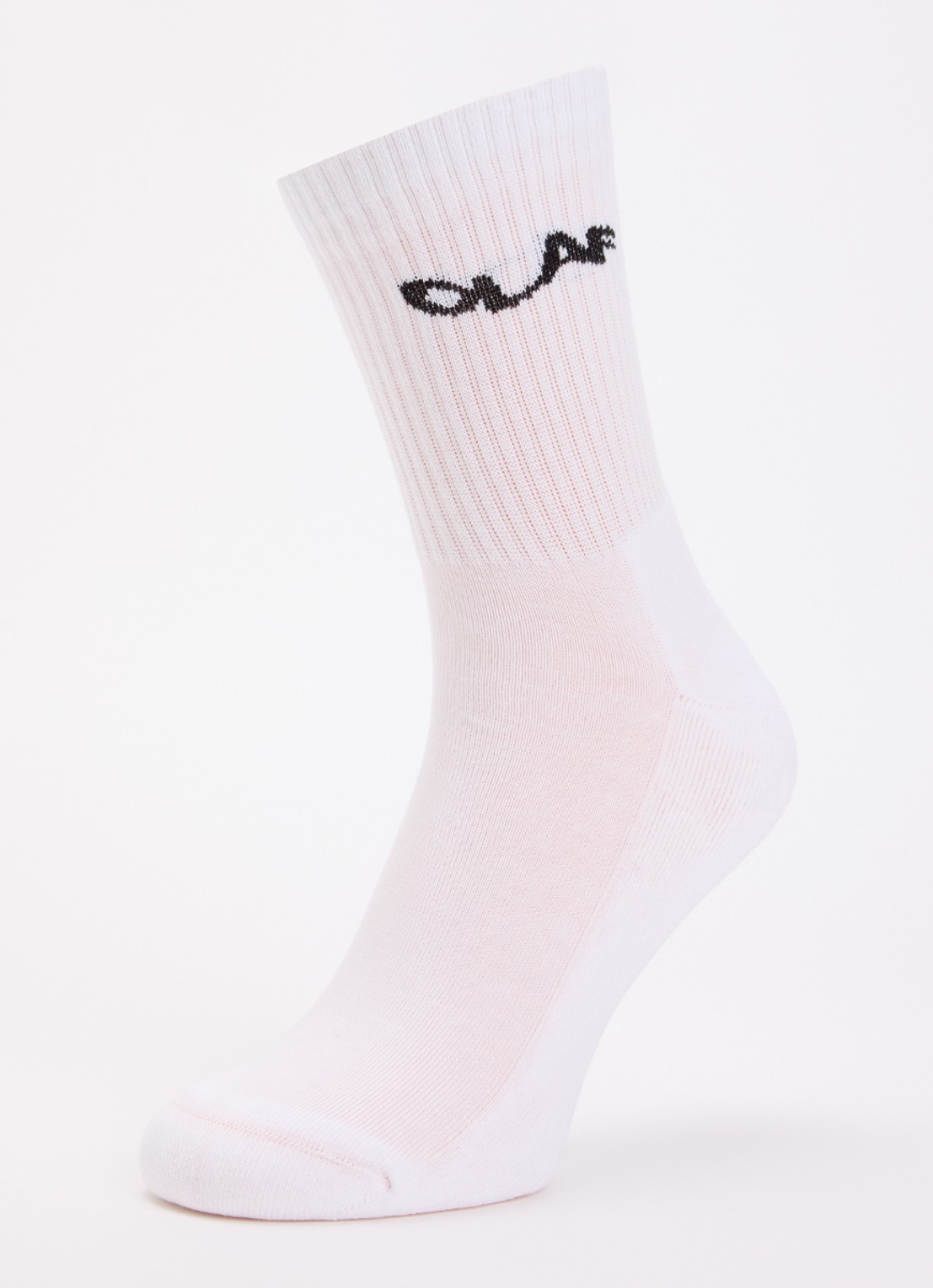 OLAF Wavy Drift sportsokken met logo - detail 3 wit