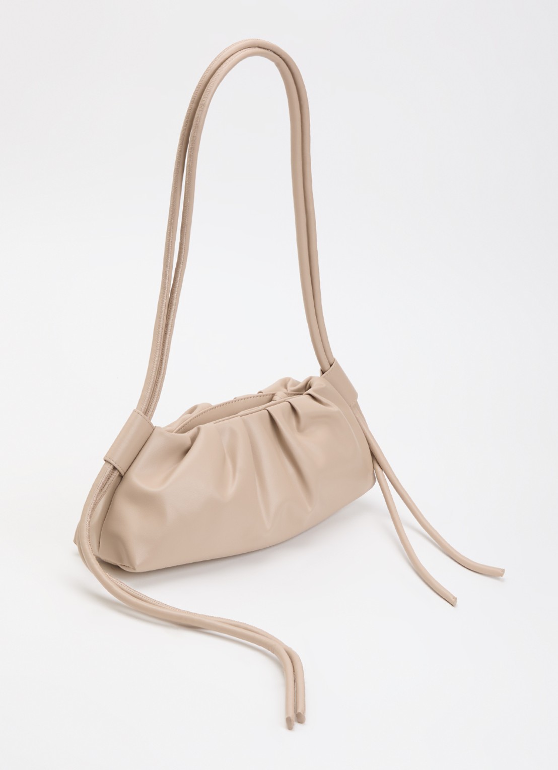 Ölend Dumpling crossbodytas met logo en verstelbare schouderriem  - achterkant 5 beige