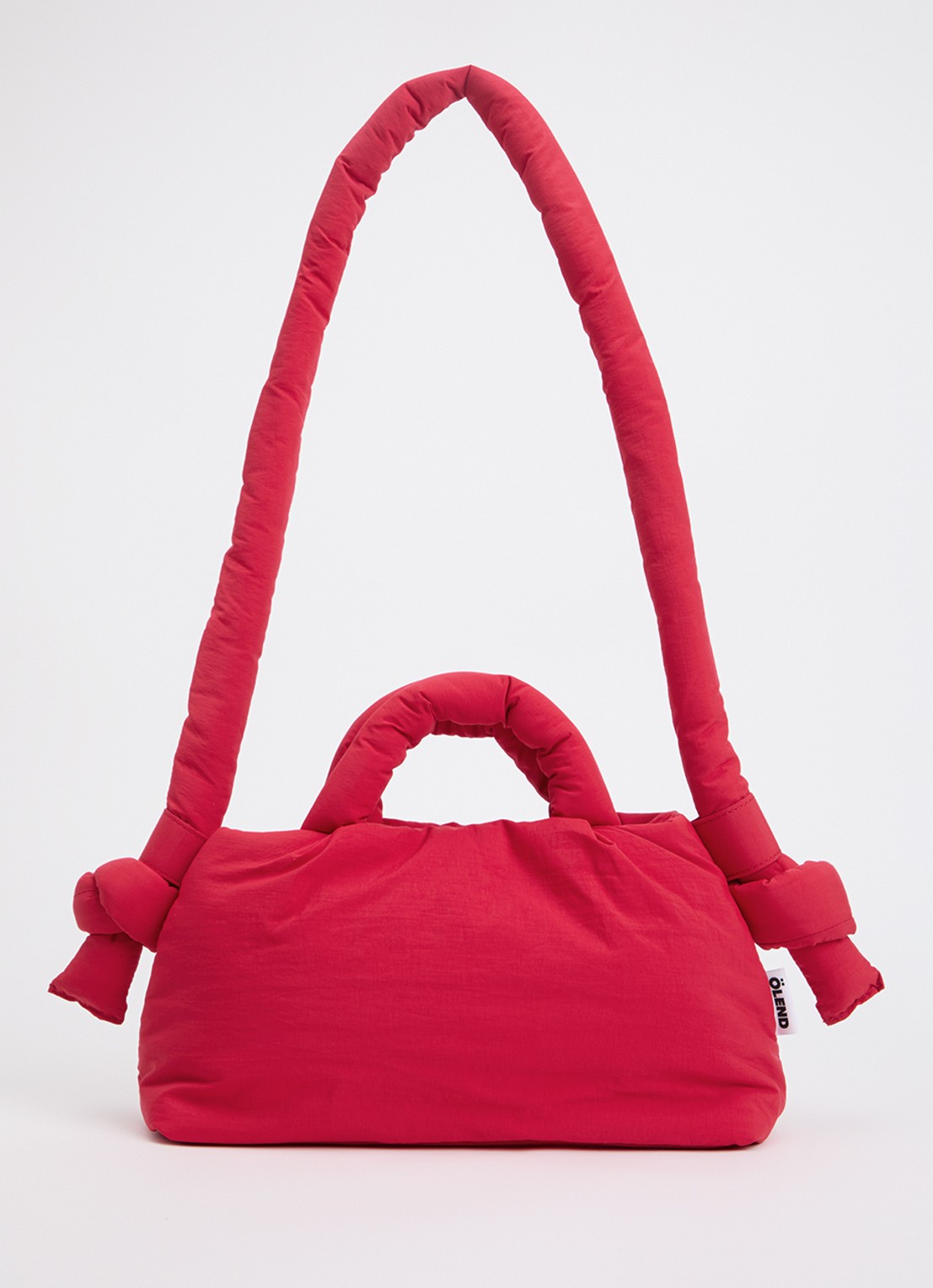 Ölend Mini Ona crossbodytas met afneembare schouderriem - voorkant rood