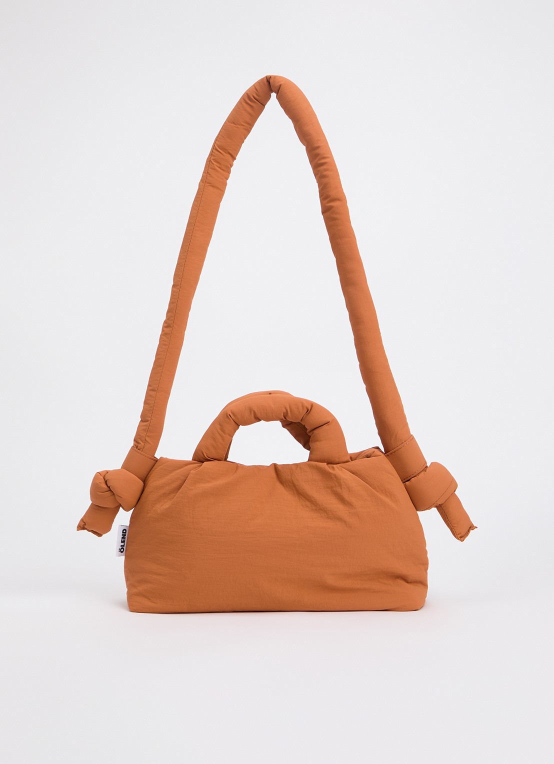 Ölend Mini Ona crossbodytas met afneembare schouderriem - voorkant 4 oranjebruin