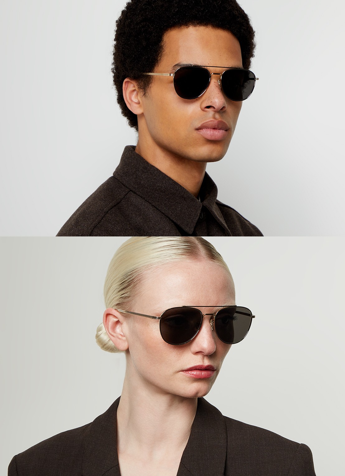 Oliver Peoples Rivetti zonnebril OV1335ST - voorkant 5 goud